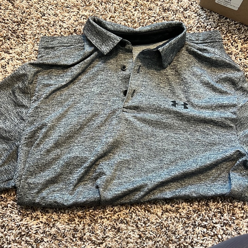 Gray Men Under Armour Polo size Medium